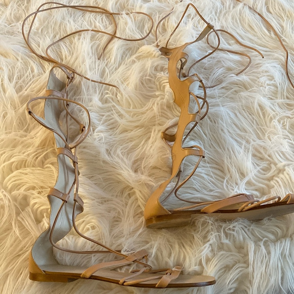 Zara Basic Collection Gladiators Leather High Str… - image 5